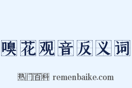 嗅花观音反义词是什么意思的图片